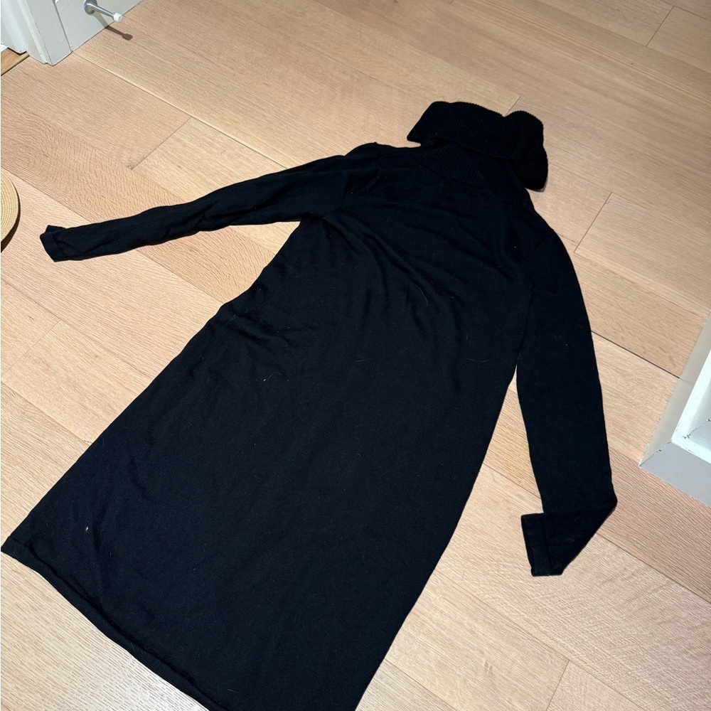 Elegant Black Turtleneck Dress